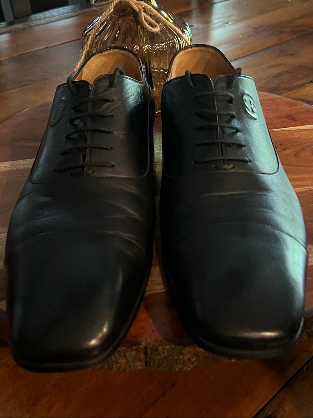 Gucci Dark Black Leather Lace Up
Oxfords Size 12 Preowned
